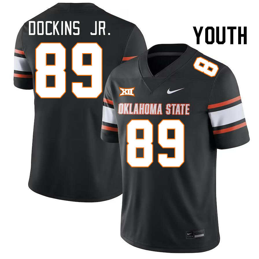 Youth #89 Marcus Dockins Jr. Oklahoma State Cowboys College Football Jerseys Stitched-Black